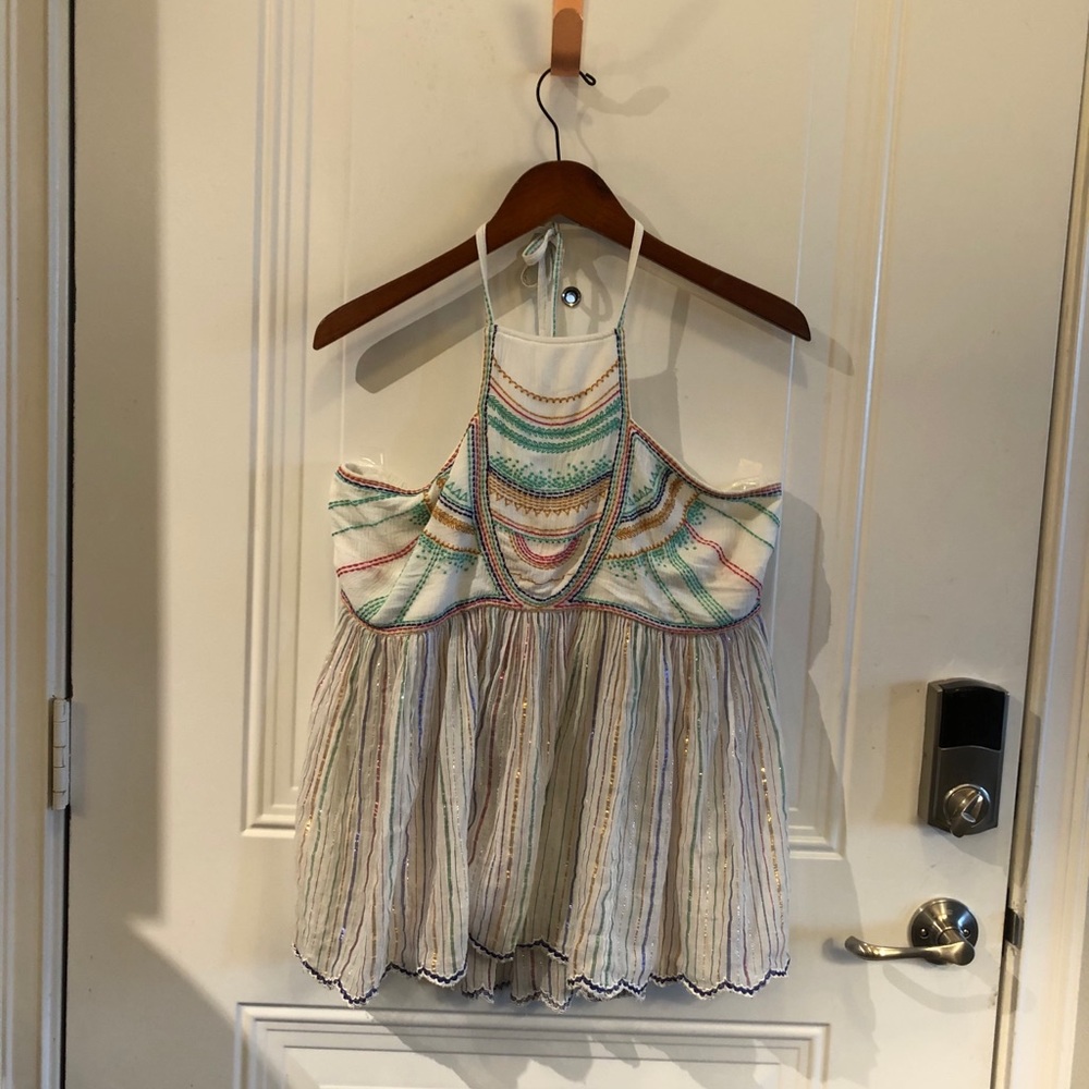 Anthropologie Summer Halter Blouse